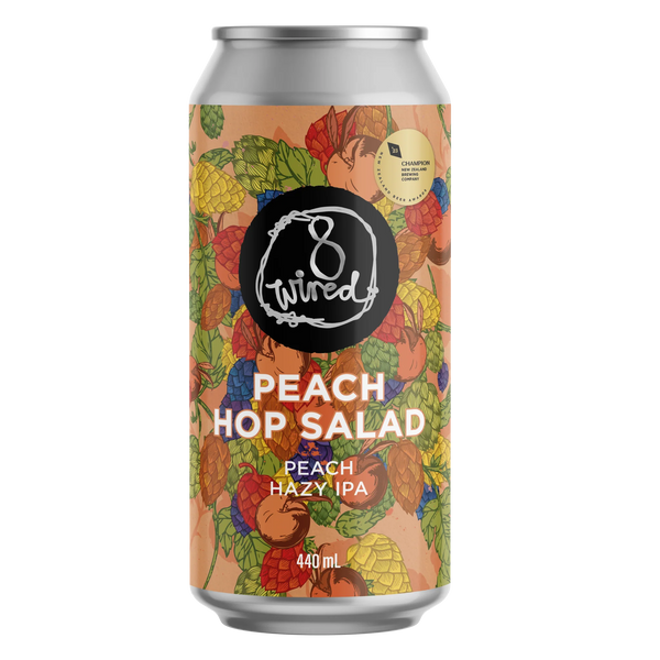 8 Wired Peach Hop Salad Hazy IPA 440ml