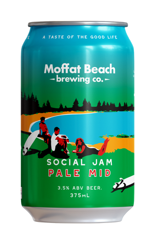 Moffat Beach Brewing Social Jam Mid Ale 375ml BB 26/04/24