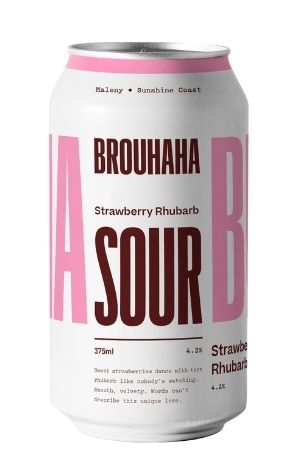 Brouhaha Brewery Strawberry Rhubarb Sour 375ml