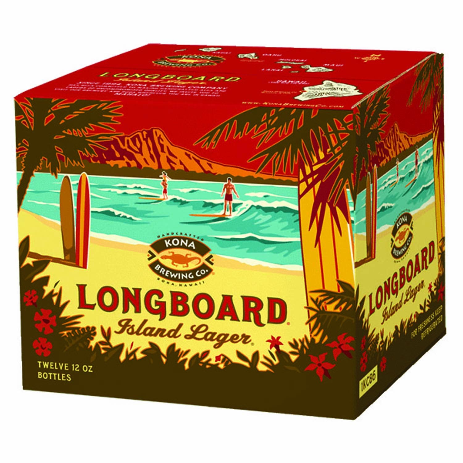 Kona Longboard Lager 355ml 12pk | Beer Cellar NZ