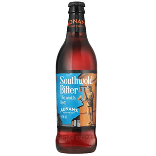 Adnams Southwold Bitter beer bottle on a white background