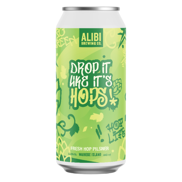 Alibi Brewing Drop It Like It's Hops Fresh Hop Pilsner 440ml