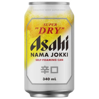 Asahi Super Dry Nama Jokki beer can on a white background