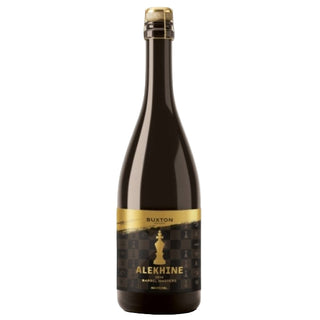 Buxton Alekhine wine bottle on a white background