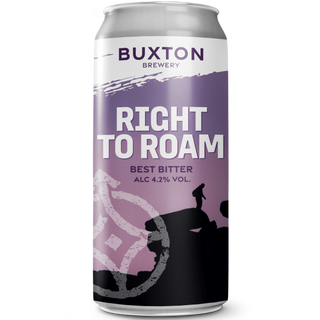 Buxton Brewery 'Right to Roam' beer can on a white background
