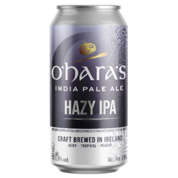 O'hara's Hazy IPA can on a white background