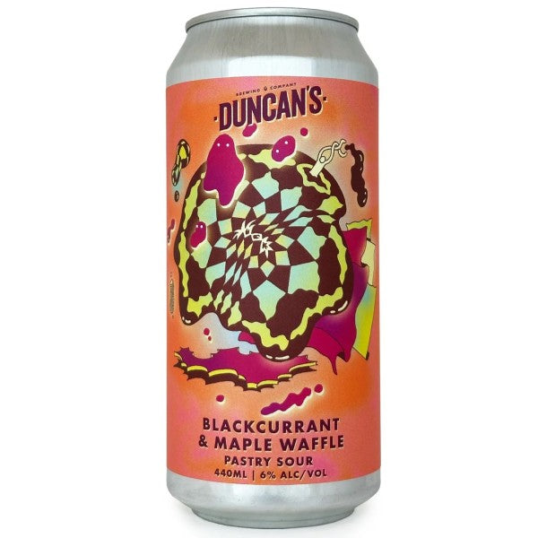 Duncan's Blackcurrant & Maple Waffle Pastry Sour beer can on a white background