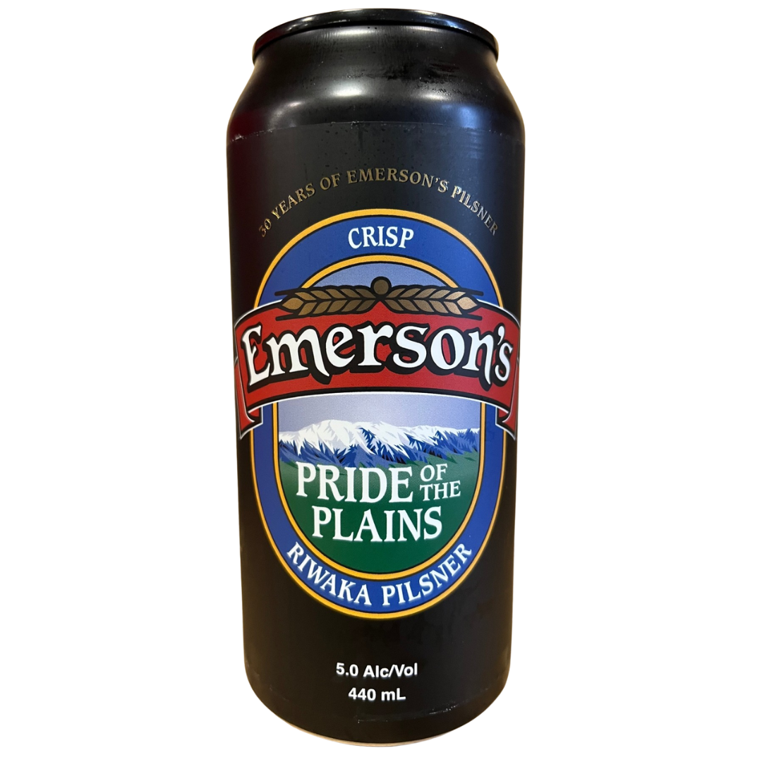 Emersons Pride of the Plains Riwaka Pilsner 440ml | Beer Cellar NZ