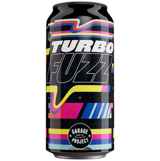 Can of Turbo Fuzz with colorful design on a white background