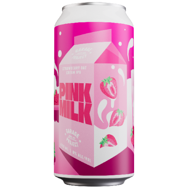 Garage Project Pink Milk Strawberry Oat Cream IPA 440ml