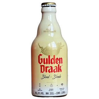Gulden Draak beer bottle on a white background