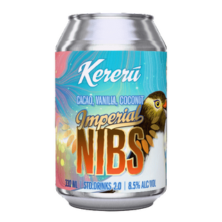 Kereréu Imperial Nibs can with colorful label on a white background