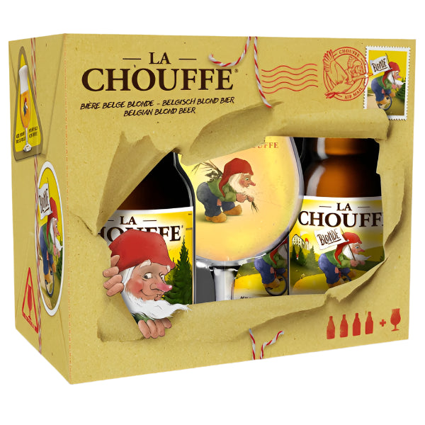 La Chouffe Gift Set 4x330ml + 1x Glass 330ml