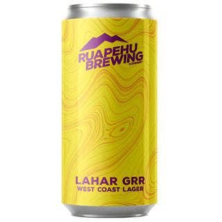 Ruapehu Brewing Lahar-Grr West Coast Lager 440ml - The Beer Cellar