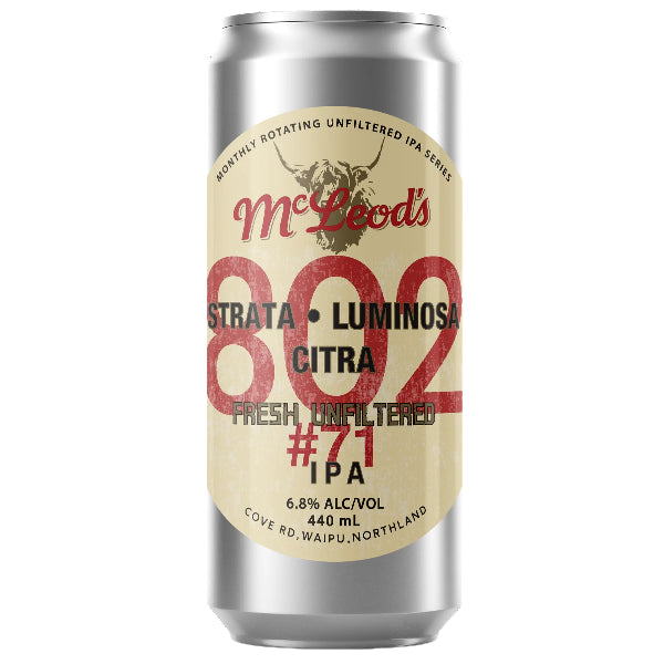 Silver beer can with a yellow label featuring text and branding on a white background