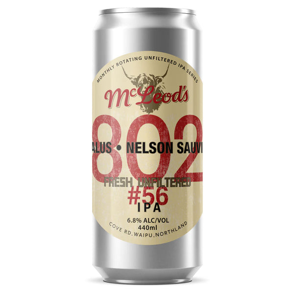 McLeod's 802 #56 Fresh Unfiltered IPA 440ml