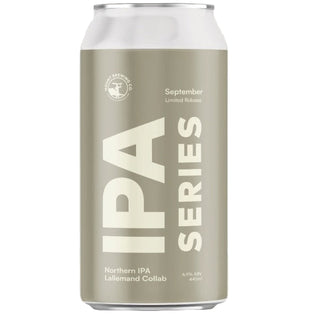 Beer can labeled 'IPA Series' on a white background