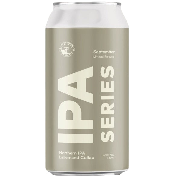 Beer can labeled 'IPA Series' on a white background