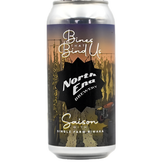 Beer can with 'North End Brewery' branding on a white background