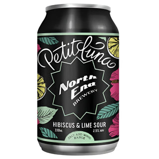 Beer can with 'Petit Luna' and 'North End Brewery' branding on a white background