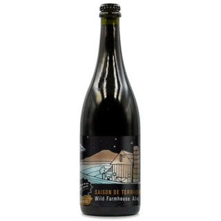 Bottle of Saison de Terroir Wild Farmhouse Ale on a white background