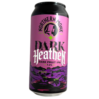 Can of Northern Monk Dark Heather Dark Fruit IPA on a white background