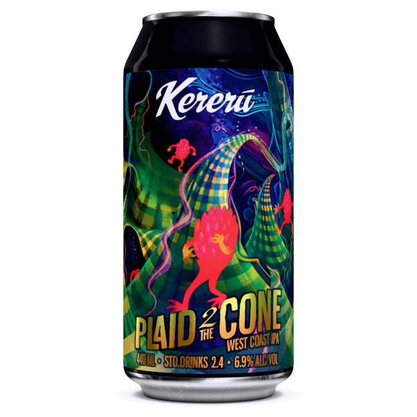 Kereru Plaid 2 The Cone West Coast IPA 440ml