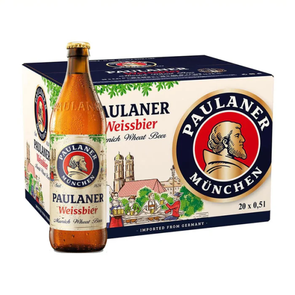 Paulaner Hefe Weissbier Naturtrub 500ml 20pk BB Feb 2025