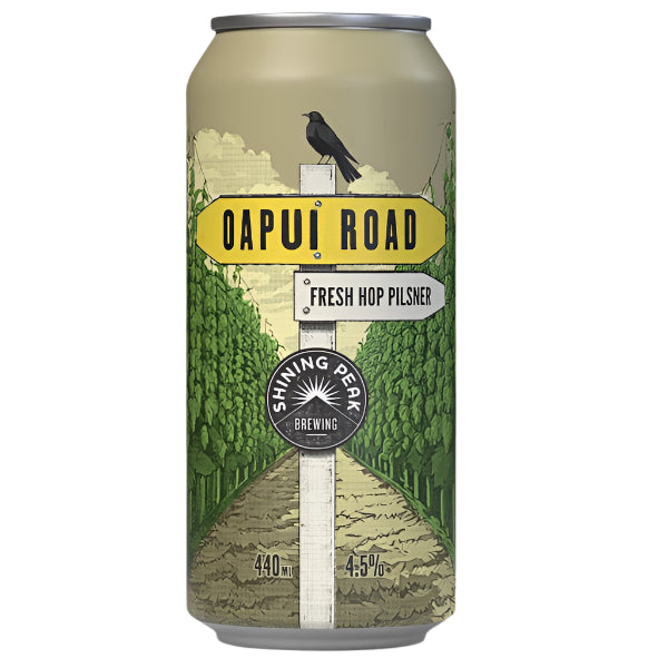 Shining Peak Oapui Road Fresh Hop Pilsner 440ml