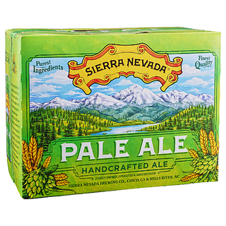 Sierra Nevada Pale Ale beer box with scenic design