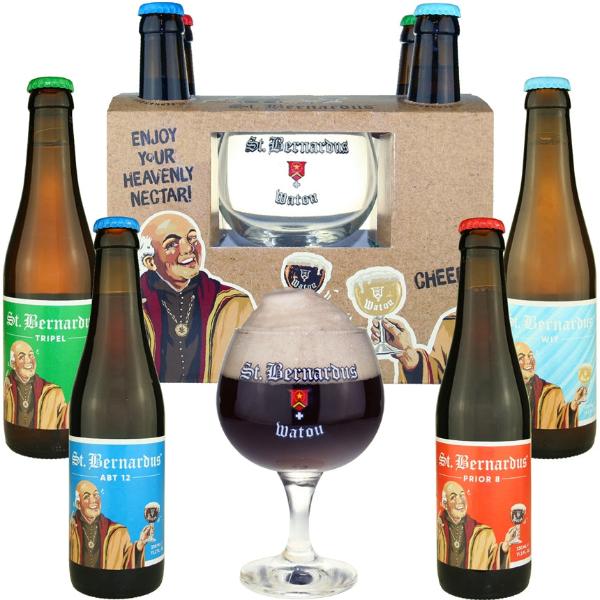 St Bernardus 4x330ml + 1xGlass Giftpack