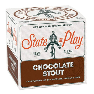 Box of State of Play Chocolate Stout on a white background