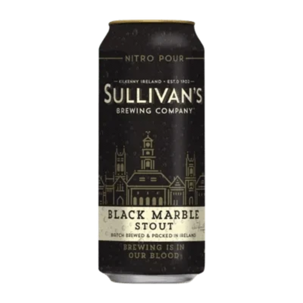 Sullivan's Brewing Company Black Marble Stout can on a white background