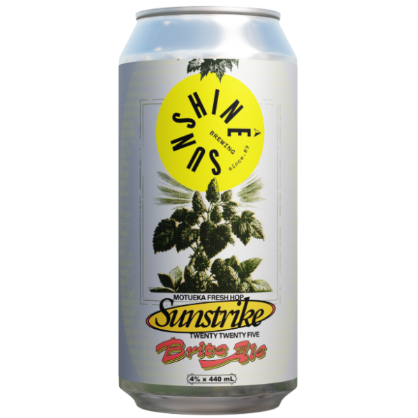 Sunshine Brewing Sunstrike Fresh Hop 2025 Motueka Brite Ale 440ml