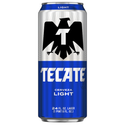 Tecate Cerveza Light can on a white background