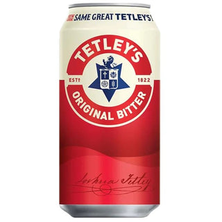 Tetley's Original Bitter can on a white background