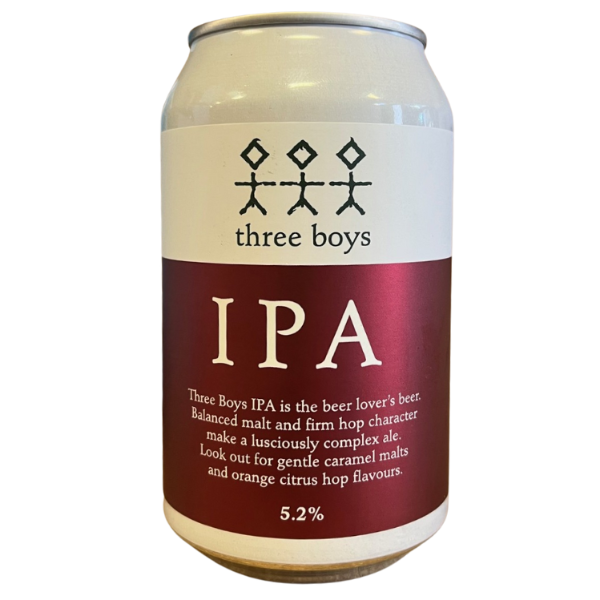 Three Boys IPA can on a white background