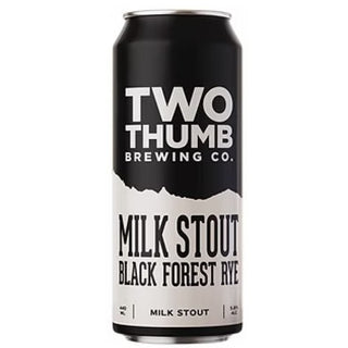 Two Thumb Brewing Co. Milk Stout Black Forest Rye can on a white background