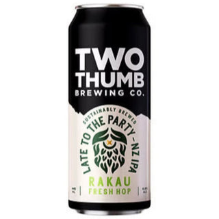 Two Thumb Brewing Co. beer can on a white background