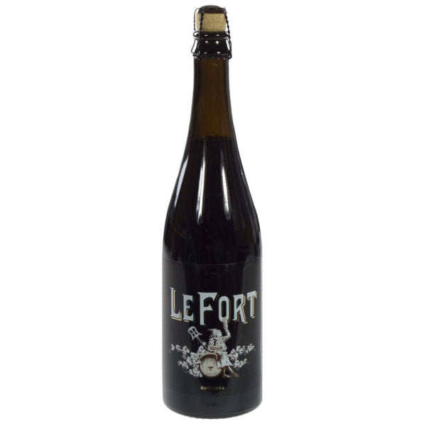 Bottle of Le Fort beer on a white background