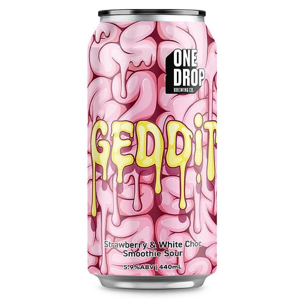 One Drop Brewing Geddit Strawberry & White Choc Smoothie Sour 440ml