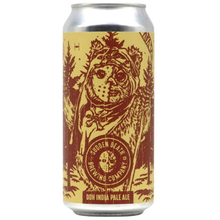 Beer can with a graphic design on a white background