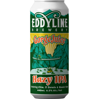 Eddyline Brewery Gorge Juice Hazy IPA can on a white background