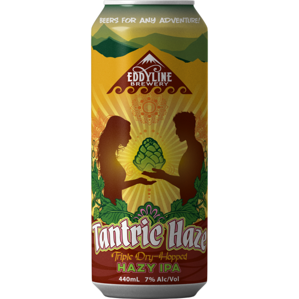 Eddyline Brewery Tantric Haze Hazy IPA can on a white background