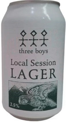 Three Boys Local Lager 330ml BB NOV 24 - The Beer Cellar